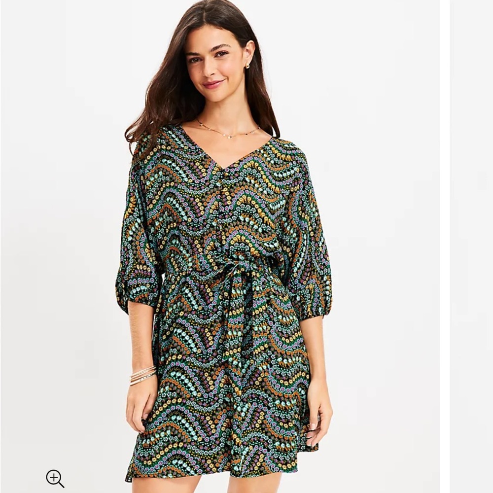 Loft petite dolman sleeve knee length dress